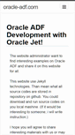 Mobile Screenshot of oracle-adf.com